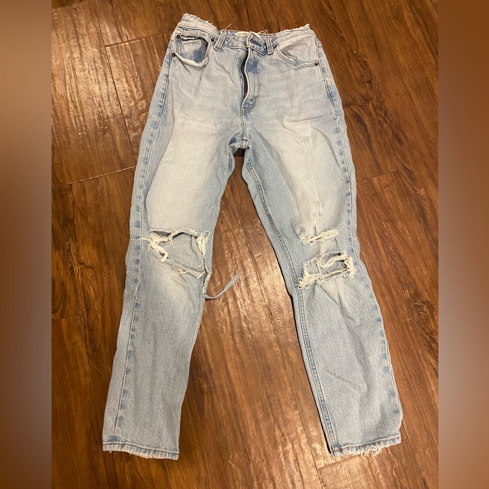 Abercrombie the mom high rise curve love jean